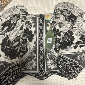 FARM Rio Monochrome Floral Shirt